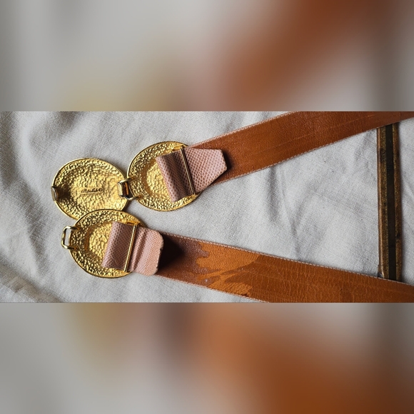 Vintahe Alexis Kirk Reptile Belt: Gold, Green, Orange main image 7